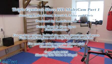 Triple Gym Bro's Slave HD MultiCam Part 1