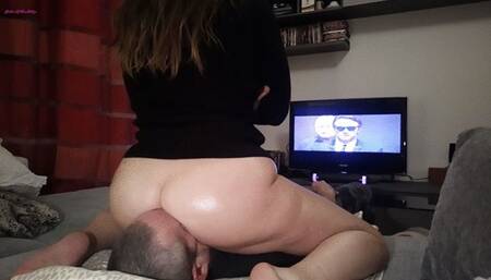 Relaxing Face Fuck While I Watching A Movie! Part 2! (5 Min!)