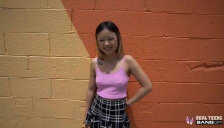 Real Hot Asian Lulu Chu Fucked during Porn Casting