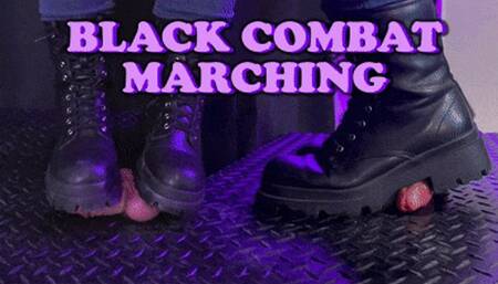 Black Combat Marching over Cock and Balls (Edited Version) - TamyStarly - Bootjob, Shoejob, Ballbusting, CBT, Trample, Trampling, High Heels, Crush, Crushing
