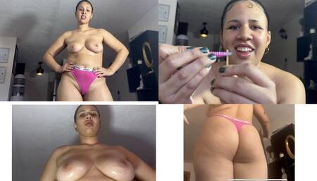 1080P Giantess stepsis teach me how 2 masturbate w mini dick