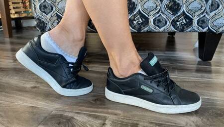 Shoe-Sock Removal with Dildo Tease