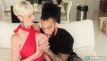 Foxxxy Darlin - 60-year-old, Big-titted Foxxxy Fucks Her Sons Best Friend