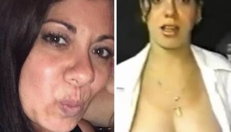 Busty Latina Jaime unleashes her big titties all over