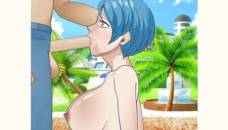 Bulma Cheating MILF Slut with Big Tits Can't Stop Herself From Deepthroating His Massive Cock - Sdt