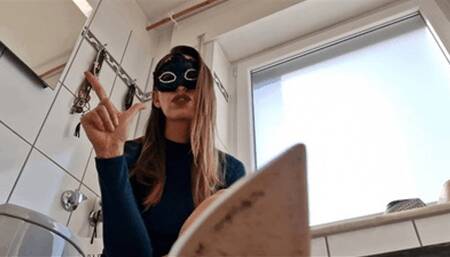 I humiliate you and you lick my toilet clean! (small version)