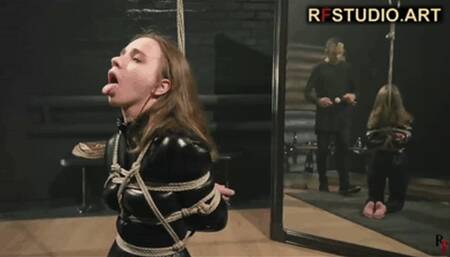 Arina in a catsuit - Bondage and discipline spanking training (FULL HD MP4)