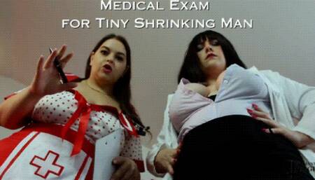 Medical Exam for Tiny Shrinking Man - A Doctor and Nurse Experiment as you Shrink when Horny featuring Sydney Screams and Jane Judge