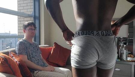 Fart slave can barely take the smell of my gas