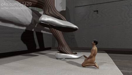 Worshipping Her Giantess Flats - Pantyhose Stomping + Full POV