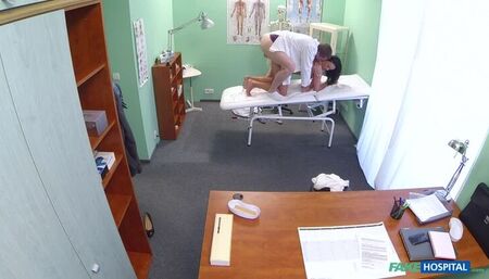 Hot black haired mom cheats on hubby with doctor