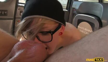 Blonde with glasses and big tattoos