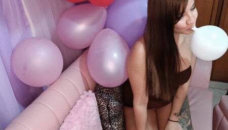 Blow ballóon 9pulgada blanco surprise topples