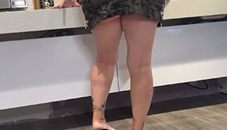 Teasing Kitchen Shoeplay in Flats featuring Goddess Rhonda (FULL) - 720 HD MP4