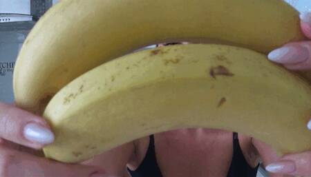 We swallow big chunks of banana Ac