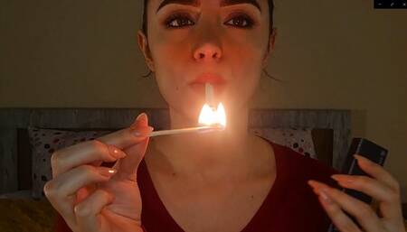 Mesmerizing Inferno, Igniting 30 Seductive Cigarettes in a Fiery Symphony of Long Matches