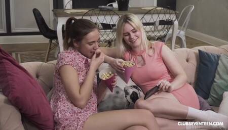 Romantic femme - lesbian kissing porn - Club Sweethearts