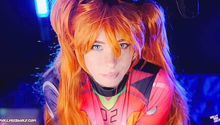 Sloppy Blowjob And Pussy Creampie. Evangelion Asuka Langley - Molly Redwolf