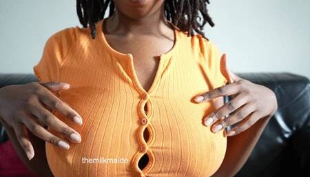 Ebony MILF Leaky Nipple Tit Job