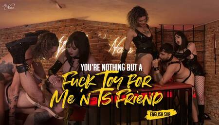 Nara and TS Sabrina Prezotte humiliate and fuck her cuckold (720 EN-sub)