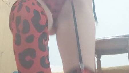 Queen in red stockings