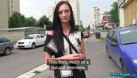 Skinny Brunette is Not Shy