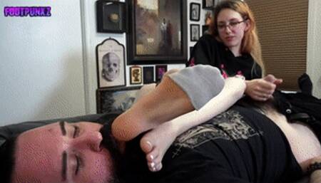 Waitress Returns for After Work Sweaty Foot Fun - Part 1