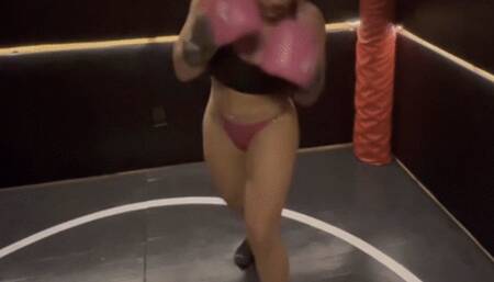 Exclusive panties shadow boxing video + pictures