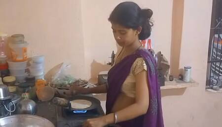 Kitchen a Man Fucked a Desi Housewife Infront of Her Husband