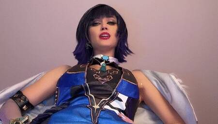 Yelan - Genshin Impact cosplay - Facesitting