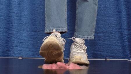 Floor-face trampled under dirty Balenciaga sneakers (part 4 of 10), flo604x 1080p