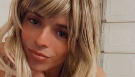Angel Rios Posing in Metal Chasity Cage and Being Cute