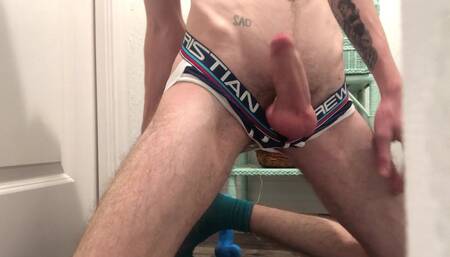 7 Inch Dildo Sliding in My Boy Pussy