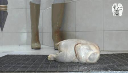 Heeled Wellies at work 3 floor view