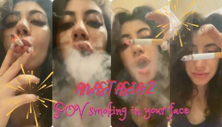 POV smoking in your face