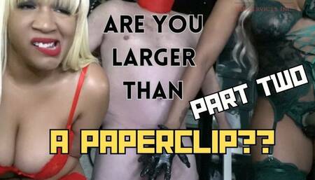 ARE YOU LARGER THAN A PAPERCLIP PART 2