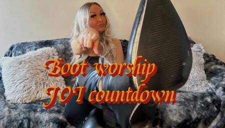 Boot worship and JOI countdown from 20 to cum