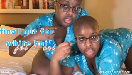 Final nut for white boi JOI CEI BNWO HD 1080p MP4 by Royal Ro with interracial domination, ebony female domination, verbal humiliation, cum eating encouragement, ebony ass worship, orgasm contorl, slave training, ebony goddess, pussy denial