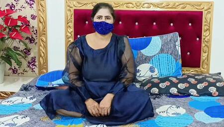 Sexy Mature Lady Fucking Pussy with Large Dildo with Urdu Hindi Dirty Talking