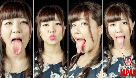 Yuika Sawa's Intense Long Tongue Showcase Kisses : A Spit-Infused POV Experience