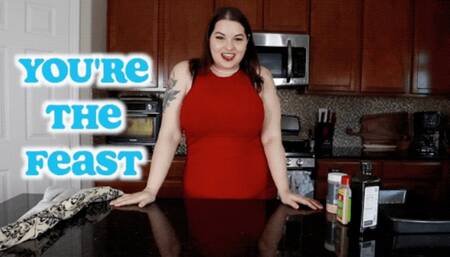 You’re the Feast - A same size vore scene featuring: housewives, cooking, vore chat, female domination, and POV - 1080 MP4