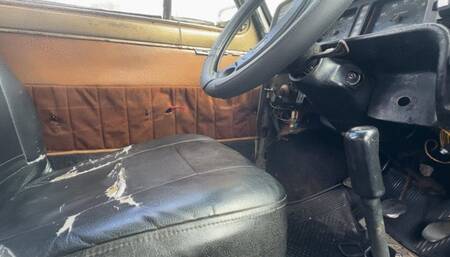 Karlotta drives to the office in the gold Fiat (part 2 barefoot)