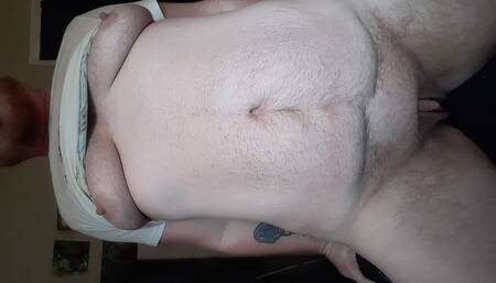 Ftm Femboy Slide Grant Jerks off in a White Hello Kitty Crop Top and Plays with Nipple Finger Tusks and Edges Pussy Cum Hard