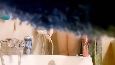 Your Italian stepmom takes a shower - Watch her secretly 4K