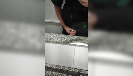 Sargeant Ejaculation in the Bathroom Sink
