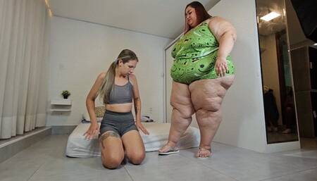 ALL MY WEIGHT ON THE FRAGILE SLAVE FACE - BY SAMMY BBW - PART 1