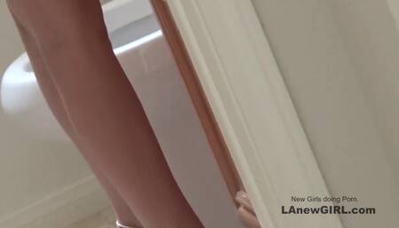 Skinny model cums so hard getting fucked