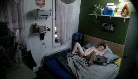 IPCAM – Skinny German girl masturbates while watching p