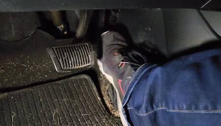 Pedal Play and Revving in Nike Sneakers