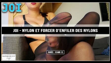 JOI - Nylon noir je t'oblige à enfiler des bas